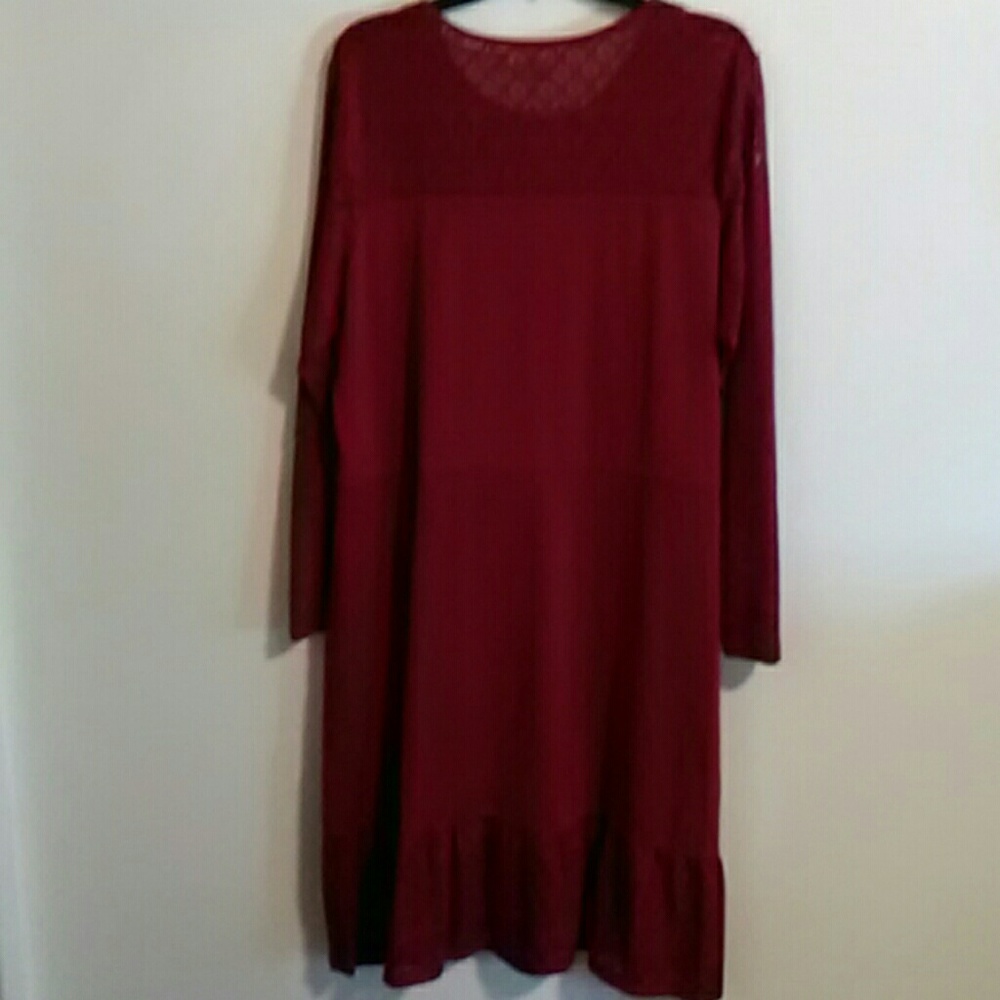 Michael Kors Plus Size Lace Hem & Sleeve Dress - Picture 6 of 7